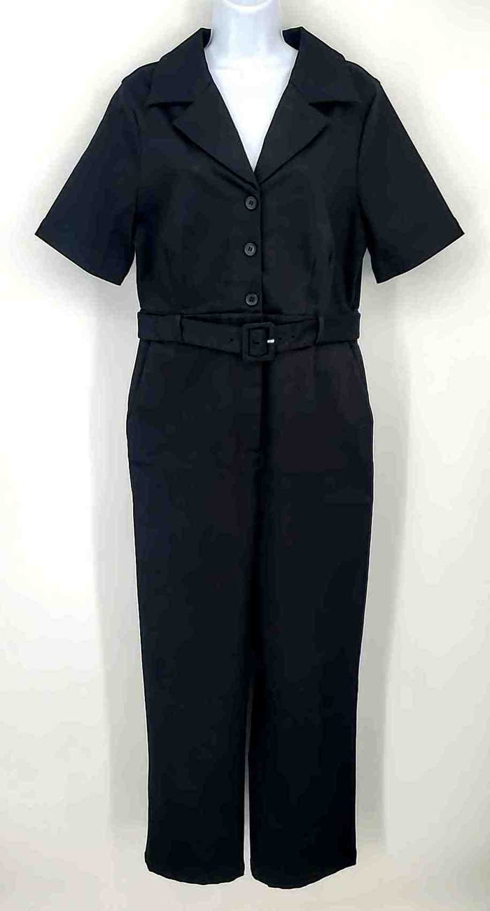 & OTHER STORIES Black Short Sleeves w/belt Size 10  (M) Jumpsuit