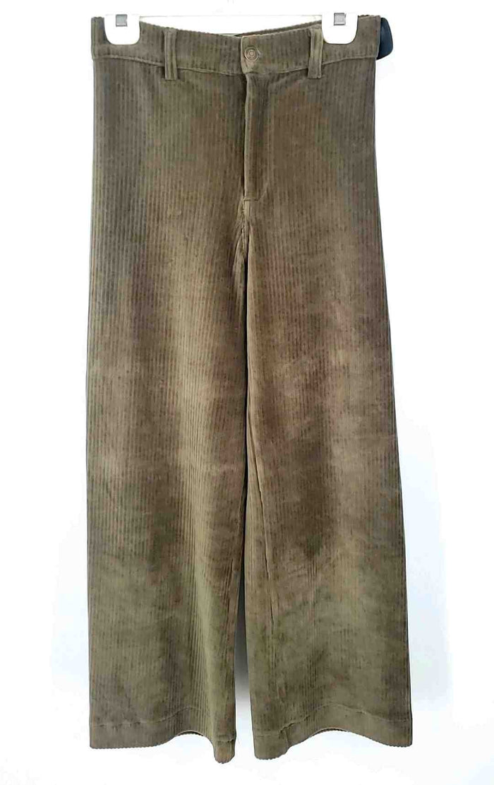 Z SUPPLY Green Velour Ribbed Wide Leg Size SMALL (S) Pants