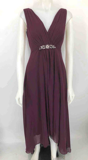 ELIZA F Purple Rhinestone Trim Maxi Length Size 2  (XS) Dress