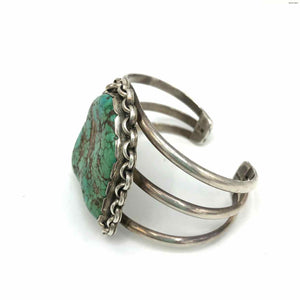 Sterling Silver Turquoise Vintage Cuff ss Bracelet