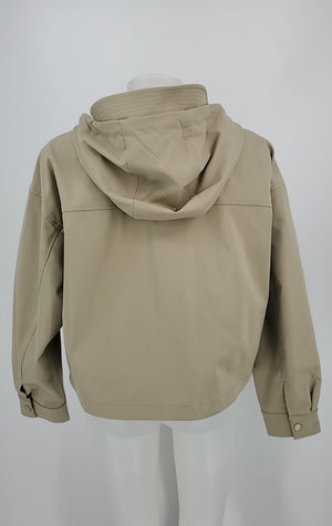 DEFACTO Khaki Zip Up Hoodie Women Size MEDIUM (M) Jacket