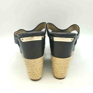 JIMMY CHOO Black Tan Wedge Shoe Size 38 US: 7-1/2 Shoes