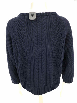 J CREW Navy Cotton Cable knit Pullover Size SMALL (S) Sweater