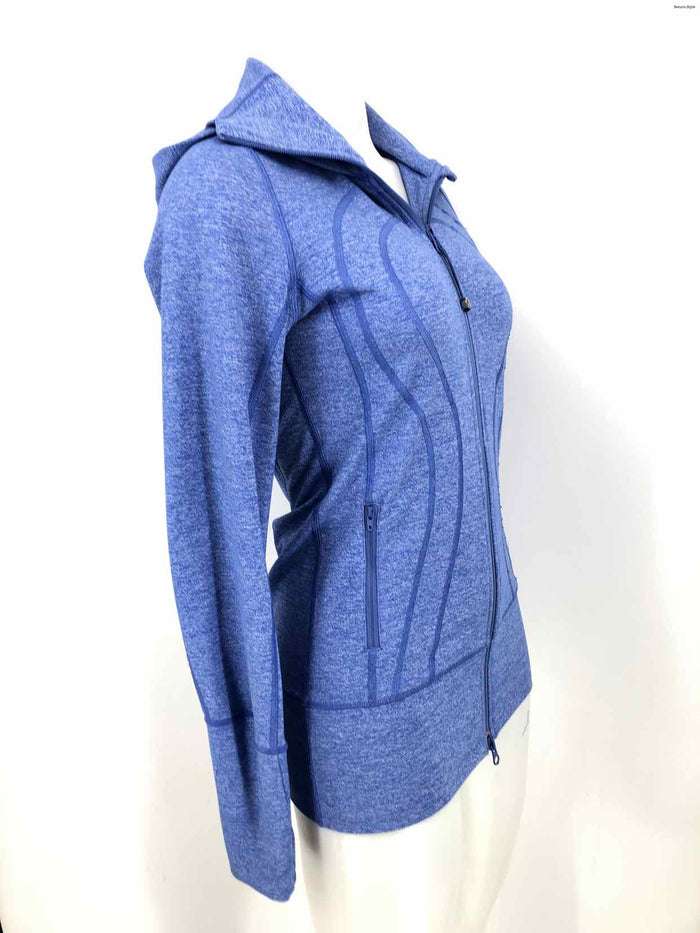 LULULEMON Lt Blue Heather Zip Front Size 4  (S) Activewear Jacket