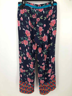 JOHNNY WAS Navy Pink Floral Cashmere Size MEDIUM (M) Pants