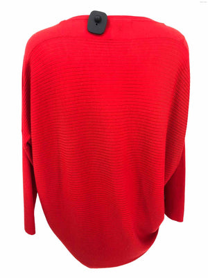 LAFAYETTE 148 Red Wool High Low Longsleeve Size SMALL (S) Sweater