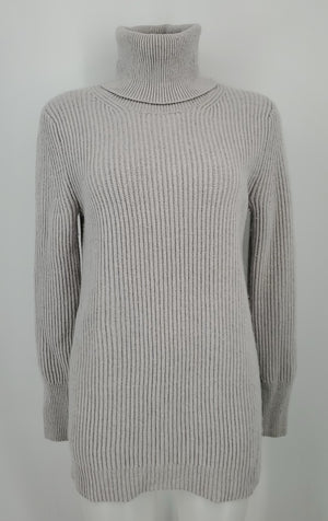 BANANA REPUBLIC Lt Gray Cashmere Turtleneck Longsleeve Size MEDIUM (M) Sweater