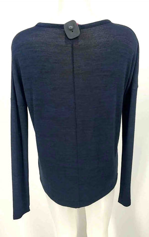 RAG & BONE Navy Knit Longsleeve V-Neck Size X-SMALL Top