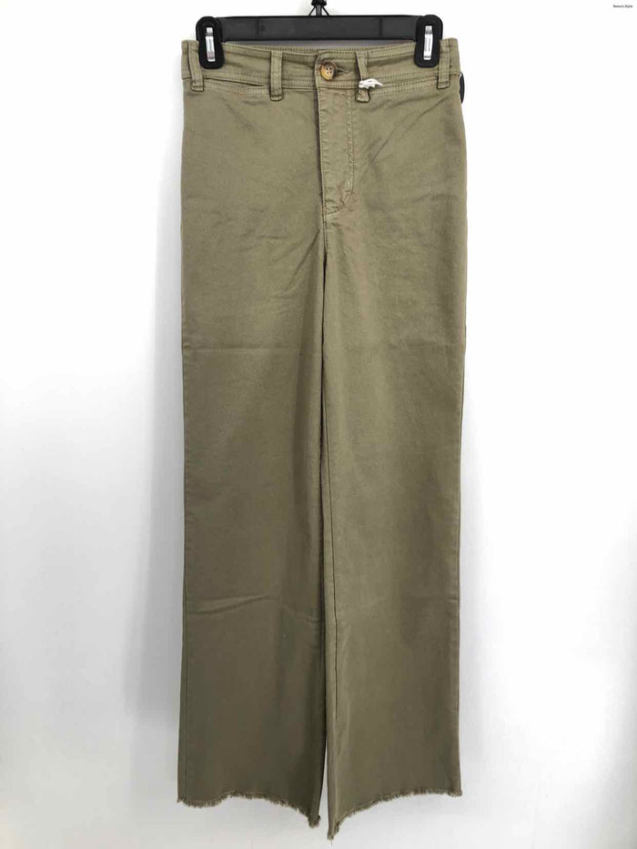 MARINE LAYER Olive Mid Rise Wide Leg Size 4  (S) Pants