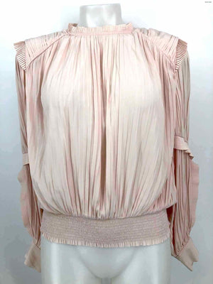 JOIE Lt Pink Pleated Longsleeve Size MEDIUM (M) Top