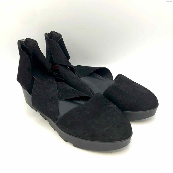 EILEEN FISHER Black Suede Sandal Shoe Size 6-1/2 Shoes