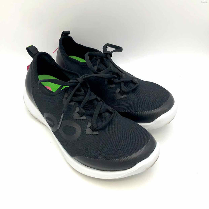 OOFOS Black White Lace up Sneaker Shoe Size 9 Shoes