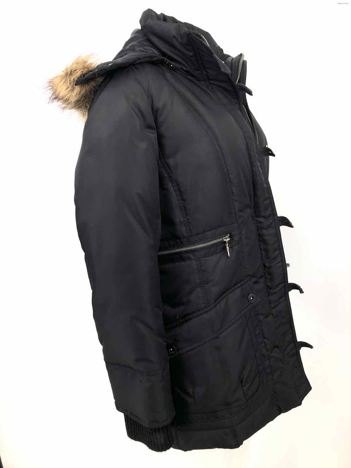 DKNY Black Down Blend Detachable Hood Women Size Petite M (M) Jacket