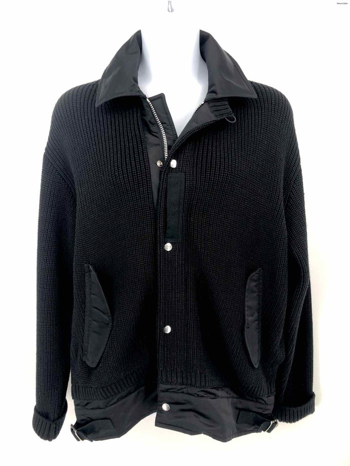 SACAI Black Knit Zip Up Longsleeve Women Size 4  (S) Jacket