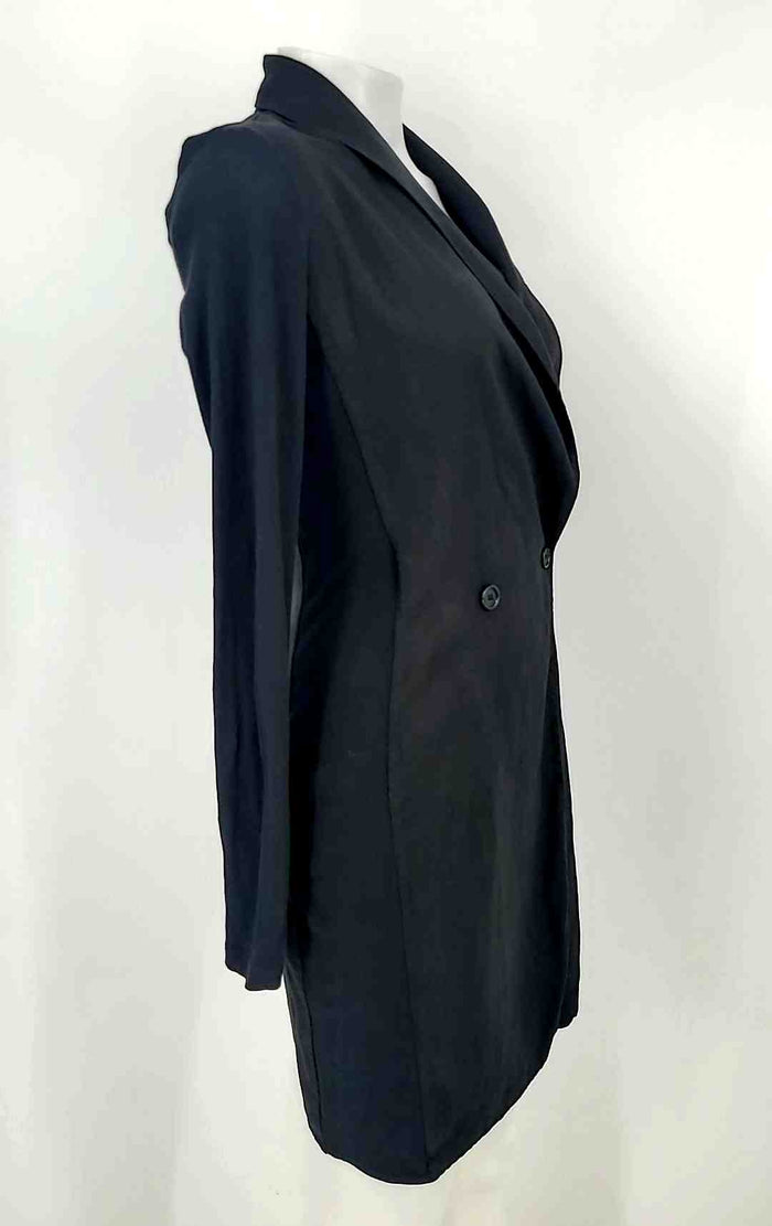 JAMES PERSE Black Linen Wrap Longsleeve Size 1  (XS) Dress