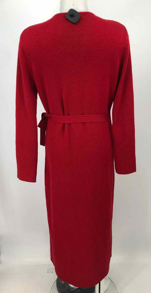 JILLIAN JONES Red Knit Wrap Longsleeve Size SMALL (S) Dress