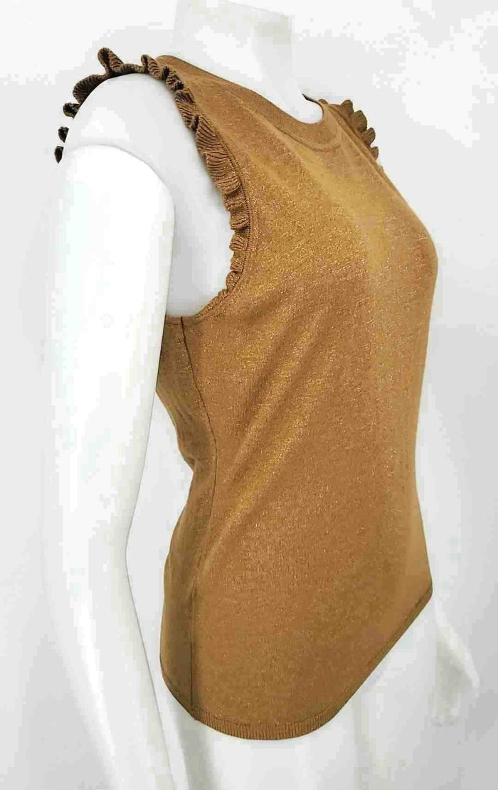 PAIGE Tan Knit Sparkle Tank Size LARGE  (L) Sweater