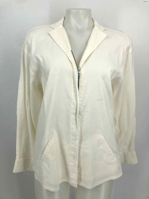 PIAZZA SEMPIONE White Half zip Collar Size SMALL (S) Top