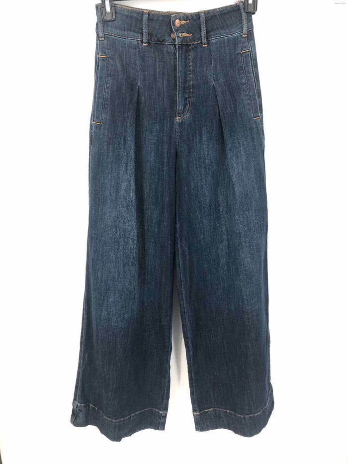 PILCRO Navy Denim Wide Leg Size 26 (S) Jeans