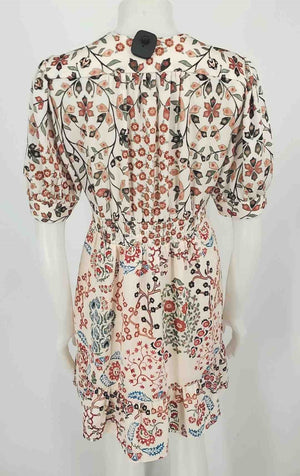 BA&SH Off White Peach Multi Floral Mini Size MEDIUM (M) Dress