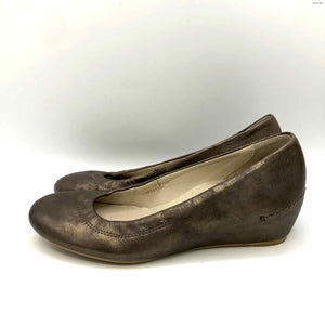 PAUL GREEN Taupe Metallic Wedge Slip on 2" Wedge Shoe Size 5-1/2 Shoes