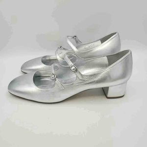 STUART WEITZMAN Silver Leather Mary Jane Heels Shoe Size 12 Shoes