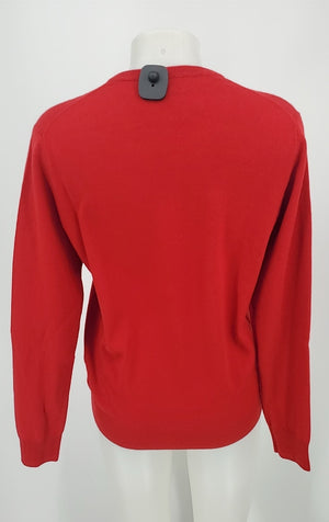 J CREW Red Cashmere Longsleeve Size SMALL (S) Sweater