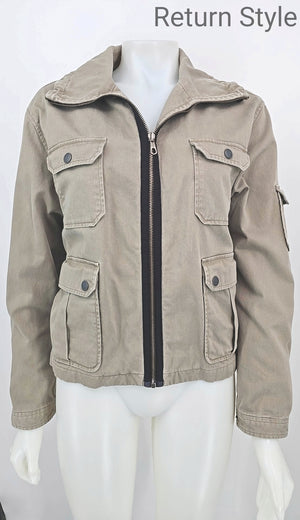 RAG & BONE Olive Green Zip Front Women Size 8  (M) Jacket