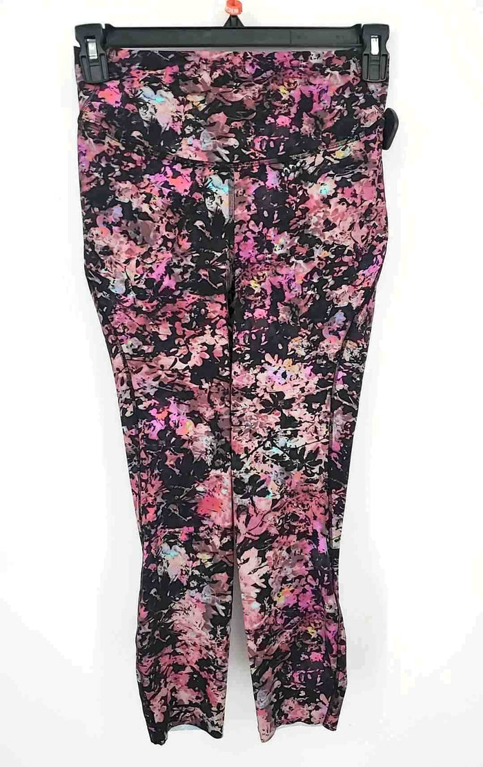 LULULEMON Black Pink Multi Print Legging Size 8  (M) Activewear Bottoms