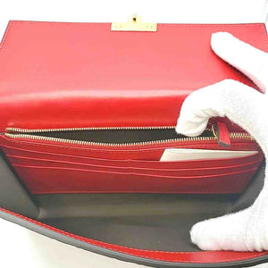 GUCCI Red Goldtone Leather Has tag! Clutch Clutch