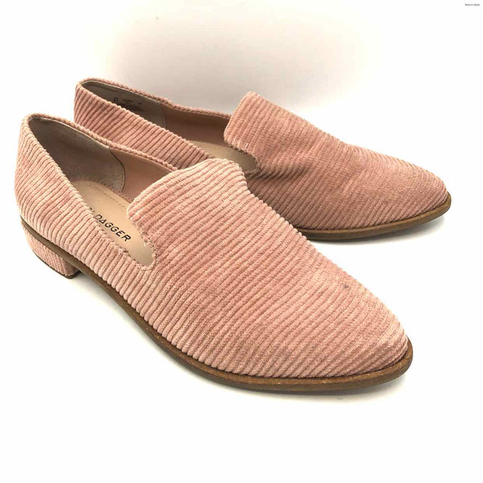 KELSI DAGGER Blush Pink Corduroy Heel Pointed Toe Loafer Shoe Size 6-1/2 Shoes