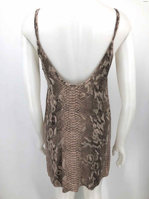 STELLA MCCARTNEY Brown Multi Silk Blend Slip Dress Size MEDIUM (M) Dress