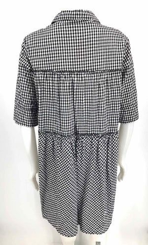 AFORSIMA Black White Made in Italy Plaid Button Up Size MEDIUM (M) Dress