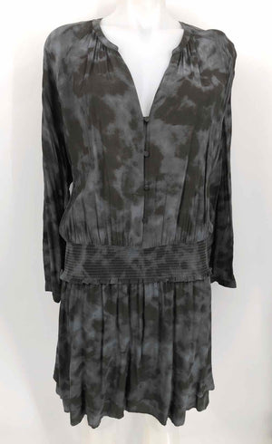 RAILS Gray Olive Print Longsleeve Size X-LARGE Dress