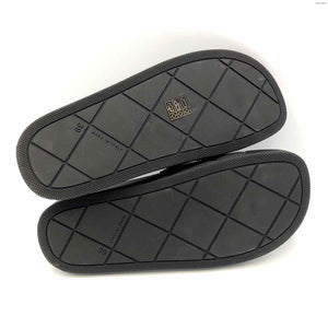 BOTTEGA VENETA Brown Plastic Made in Italy Quilted Slides Shoes