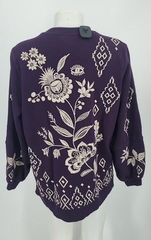 JOHNNY WAS Purple Longsleeve Size LARGE  (L) Sweater