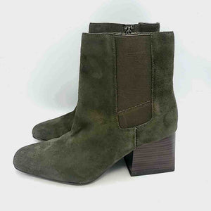 BLONDO Olive Brown Suede Bootie Shoe Size 8-1/2 Shoes