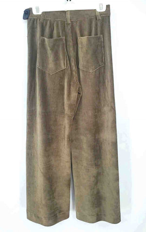 Z SUPPLY Green Velour Ribbed Wide Leg Size SMALL (S) Pants