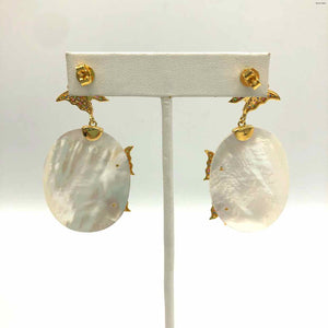 CHAN LUU White Multi-Color Shell Sterling Silver Butterfly ss Earrings