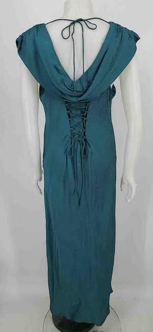 MAEVE - ANTHROPOLOGIE Teal Draped Maxi Length Size X-LARGE Dress