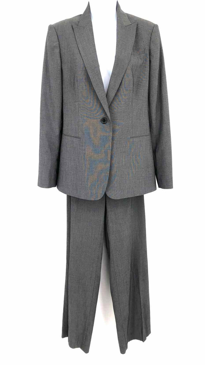 CALVIN KLEIN Gray Size MEDIUM (M) Blazer & Pants Pants Suit