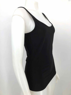 JOSEPH RIBKOFF Black Lt Gray Mesh Print 3/4 Sleeve Size 8  (M) Top