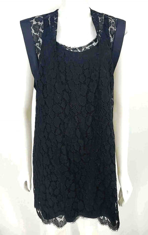 SHARON WAUCHOB Black Lace Short Sleeves Size MEDIUM (M) Dress