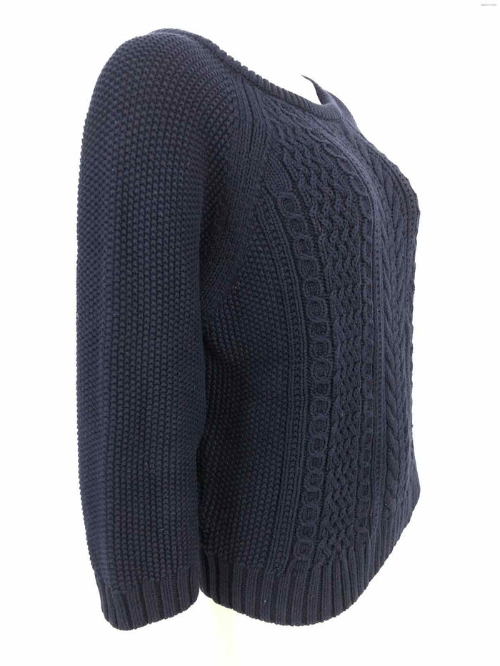 J CREW Navy Cotton Cable knit Pullover Size SMALL (S) Sweater