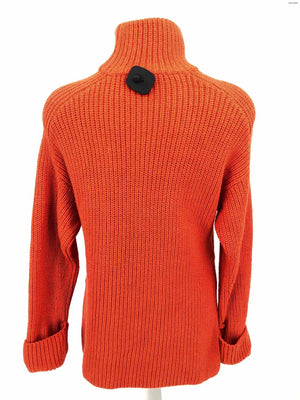 COS Orange Knit Turtleneck Size X-SMALL Sweater