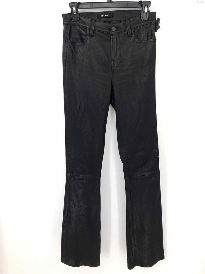 J BRAND Black Leather Boot Cut Size 27 (S) Pants