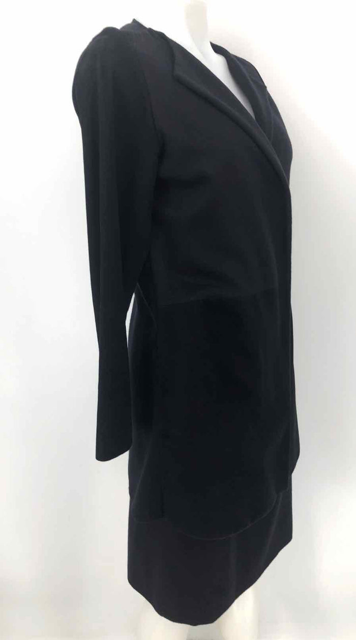 PETER COHEN Navy Cashmere Jacket & Skirt Size MEDIUM (M) 2PC Set