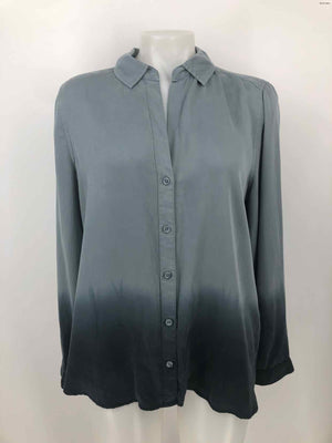 CLOTH & STONE Blue Gray Ombre Button Up Size LARGE  (L) Top