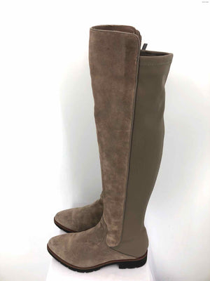 FRANCO SARTO Stone Gray Suede Trim Over the Knee Shoe Size 8-1/2 Boots