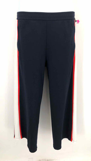 TORY BURCH Navy White & Red Stripe Trim Track Set Size LARGE  (L) Pants Set